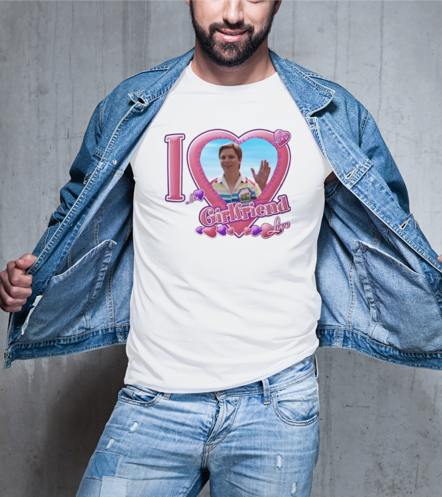 I Love My Girlfriend Heart Frame Love T-Shirt