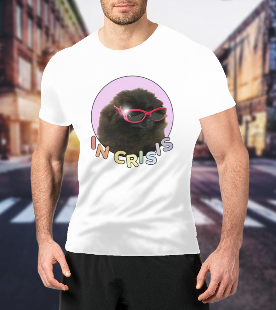 In Crisis Dog With Red Sunglasses T-Shirt