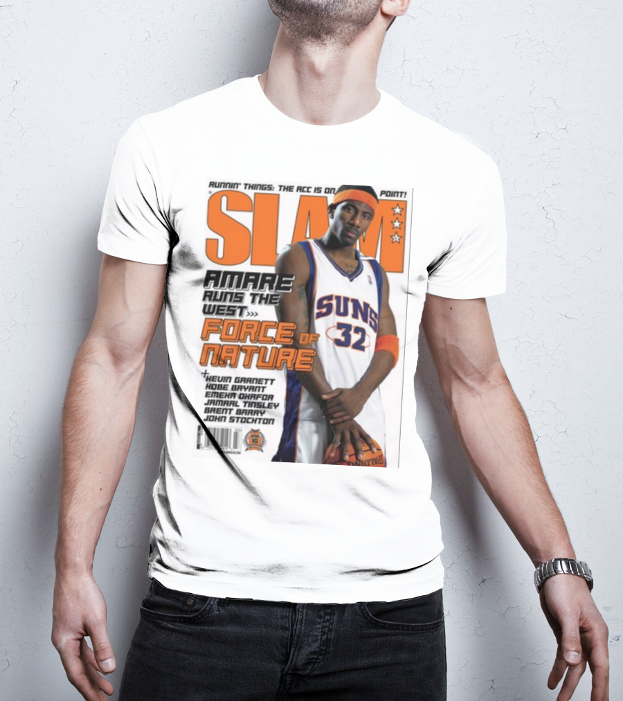 SLAM Amare Runs The West Force Of Nature Suns Basketball Star T-Shirt