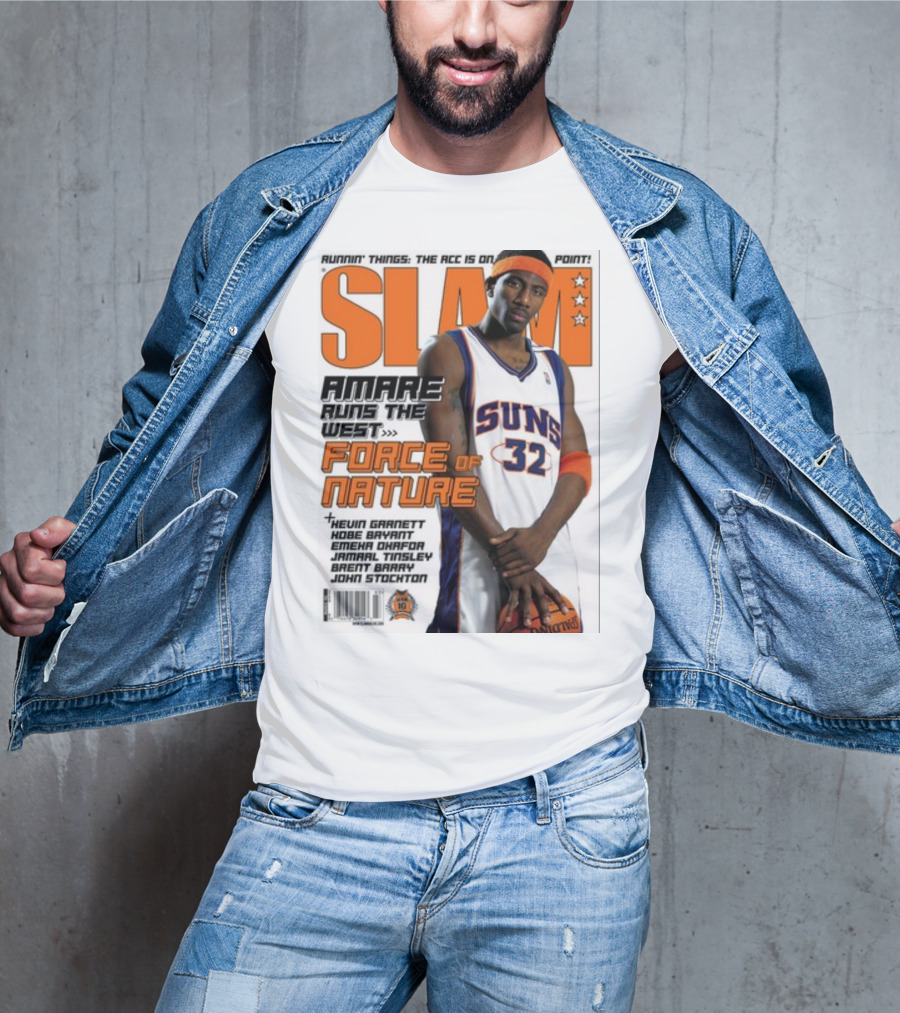 SLAM Amare Runs The West Force Of Nature Suns Basketball Star T-Shirt