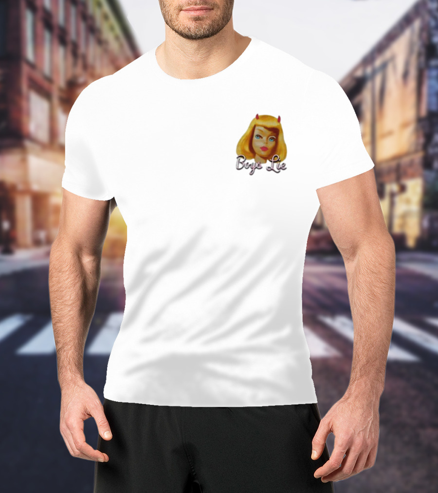 Boys Lie Blonde Devil Girl T-Shirt