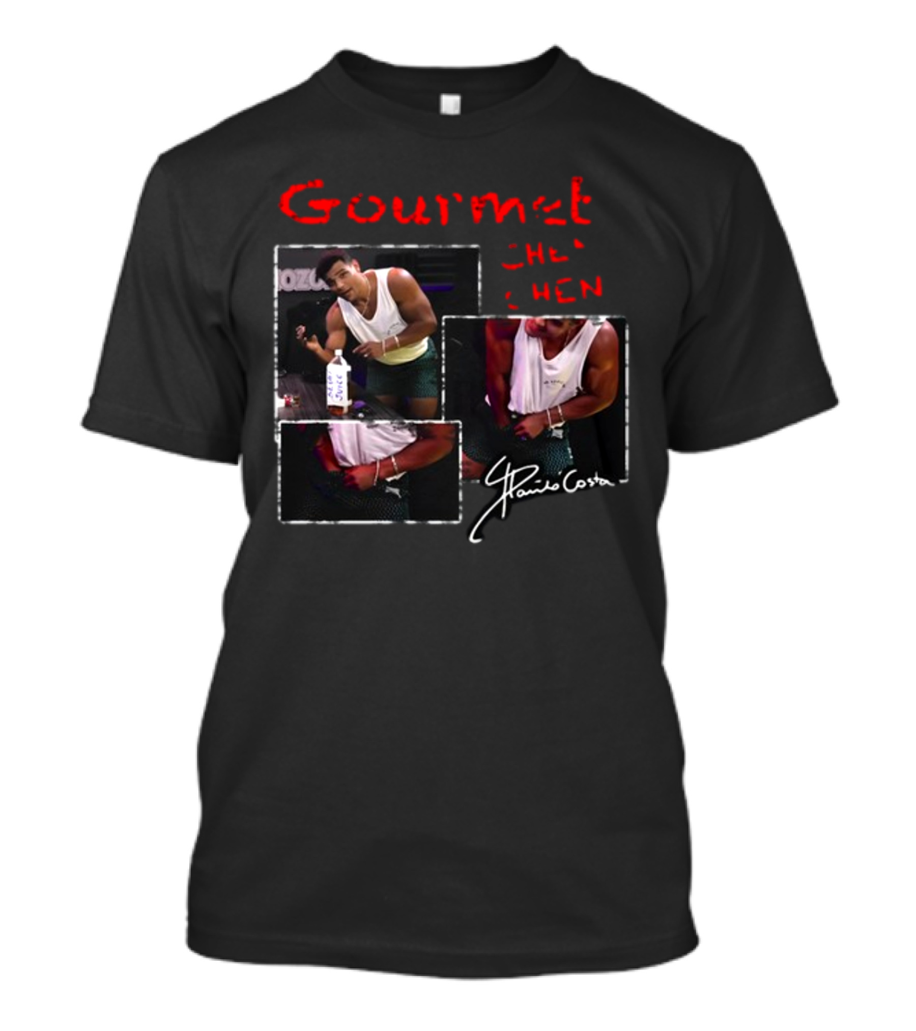 Gourmet Chen Chen Paulo Costa Signature Three-Image Collage T-Shirt