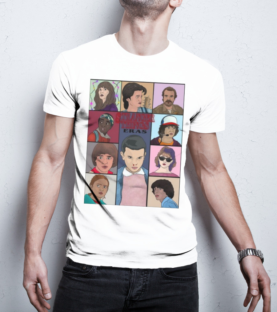 Stranger Things Eras Character Collage T-Shirt