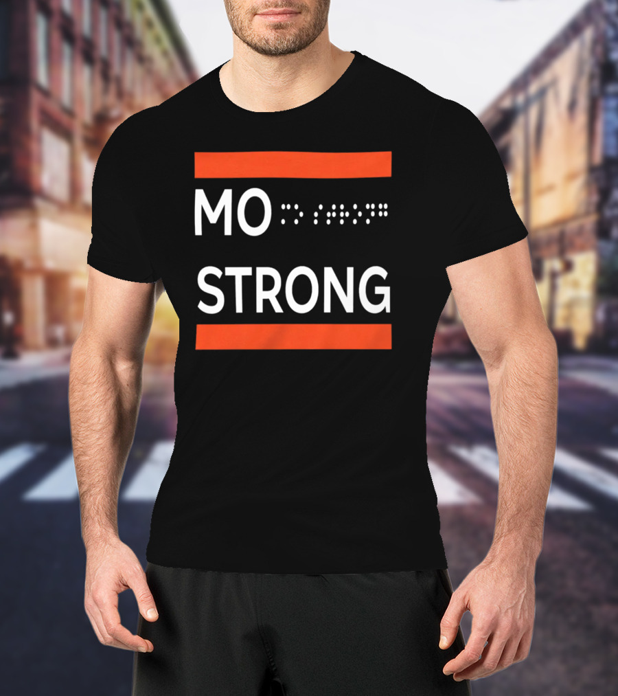 MO STRONG Braille Text T-Shirt