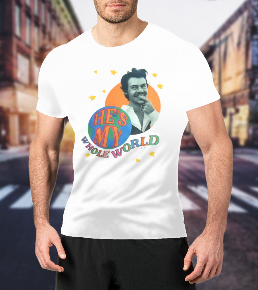 Harry He's My Whole World Stars T-Shirt