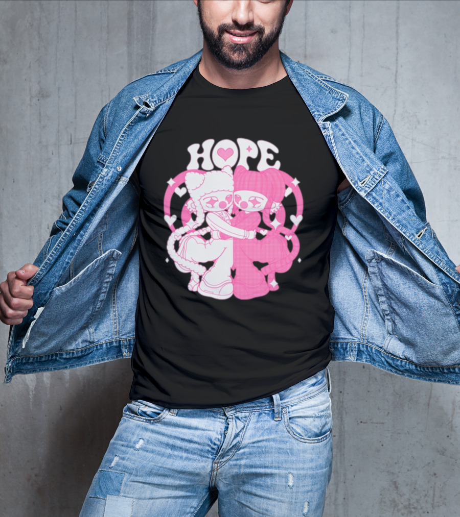 Lizigrace Hope Pink Hearts Embrace T-Shirt