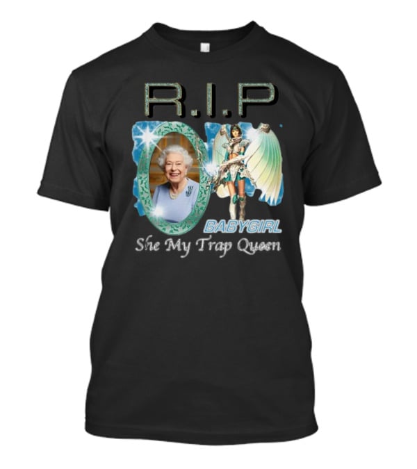 R.I.P Baby Girl She My Trap Queen Angel Wings Mirror T-Shirt