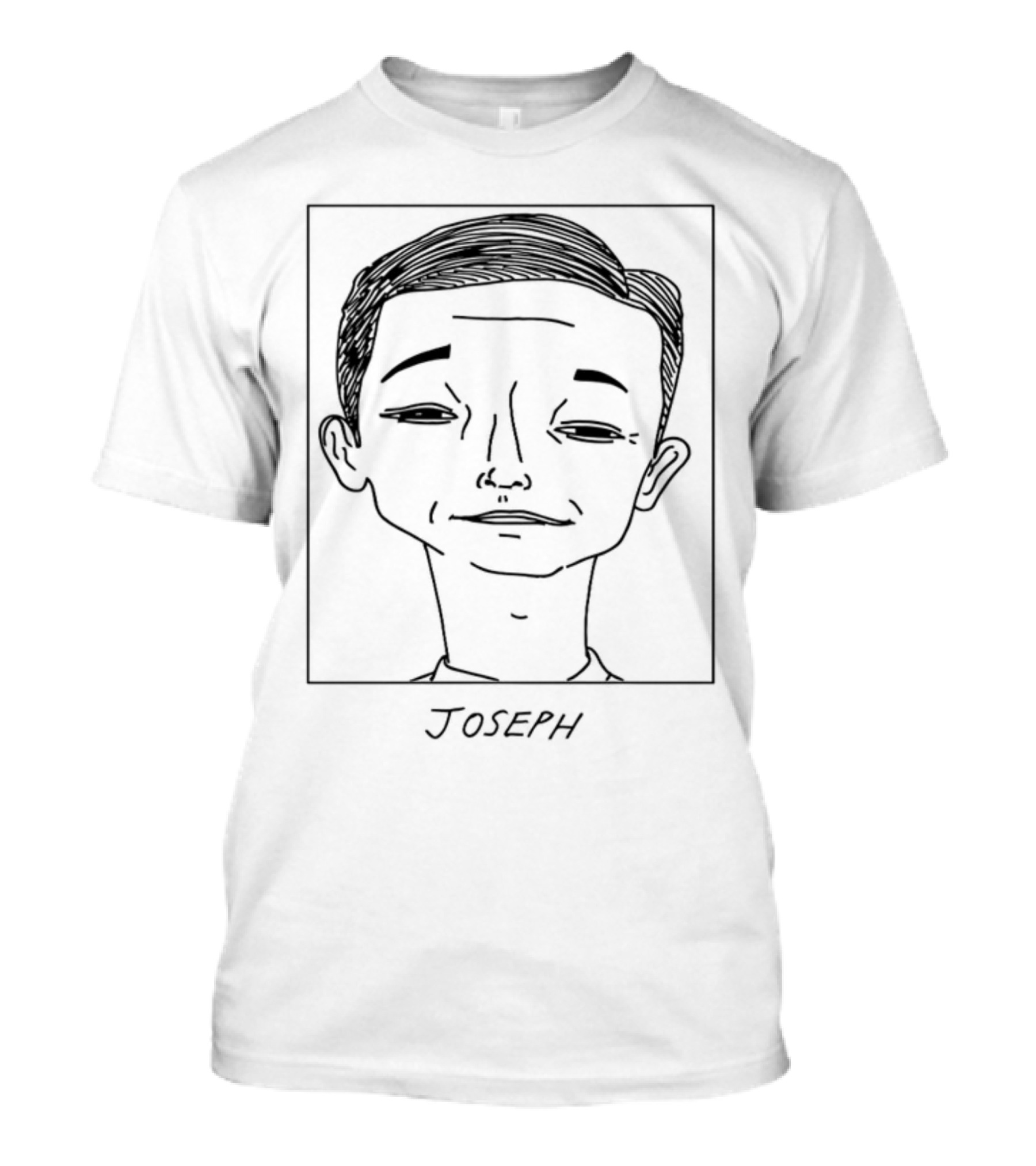 BadlyDrawnCelebsShop Joseph Gordon Drawing T-Shirt