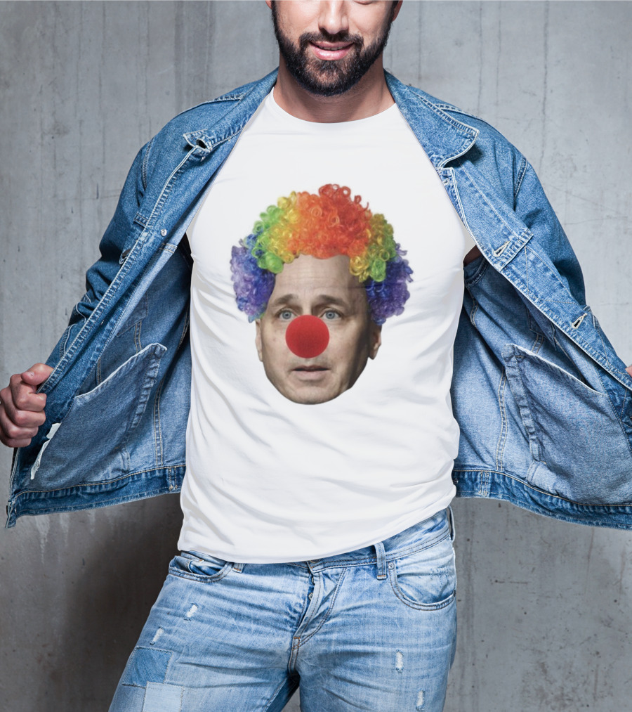 Burdenburner Brian Clownman Rainbow Wig Red Nose Face T-Shirt