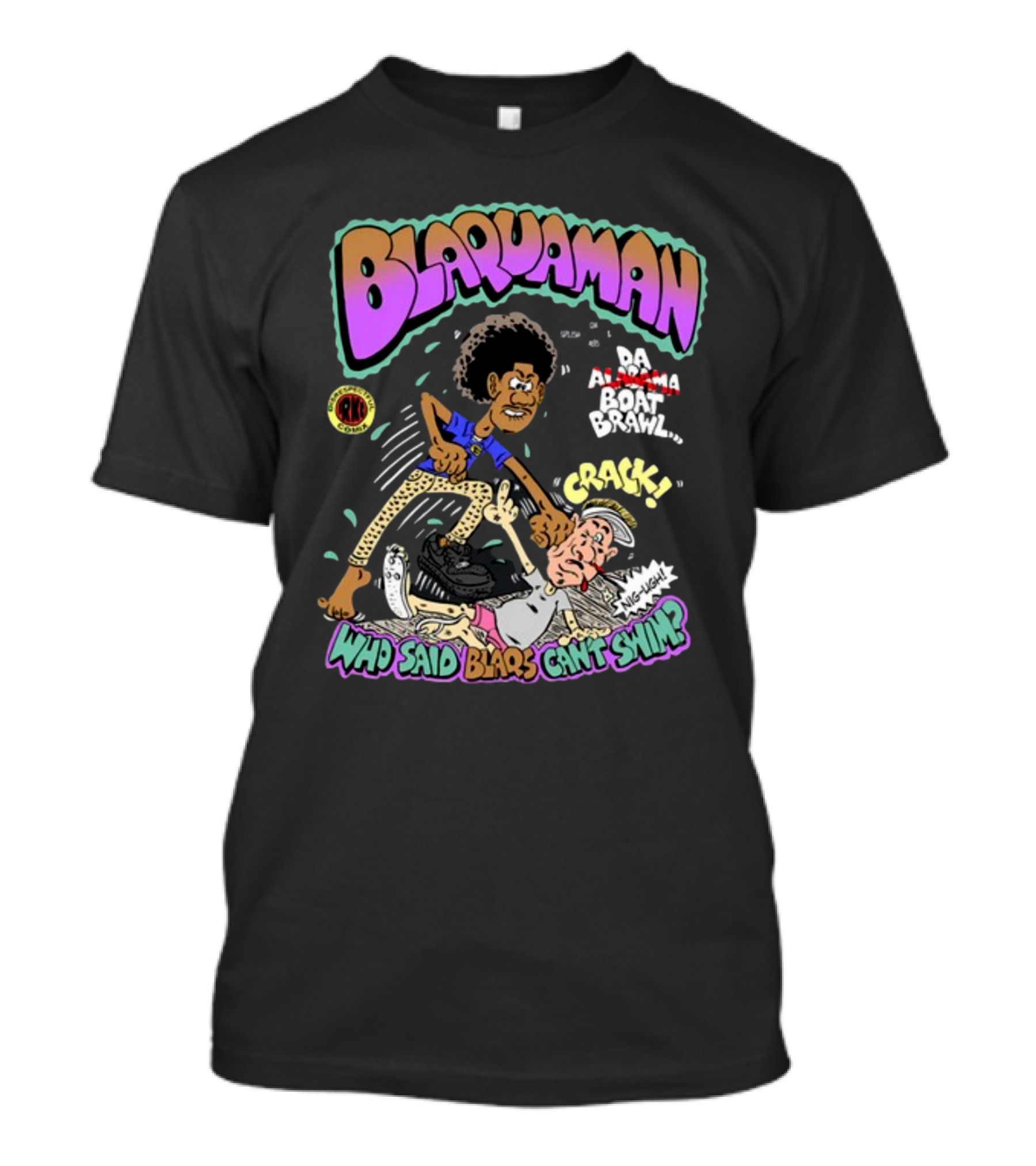 Blaquaman Da Alabama Boat Brawl Who Said Blaqs Can't Swim Crack T-Shirt