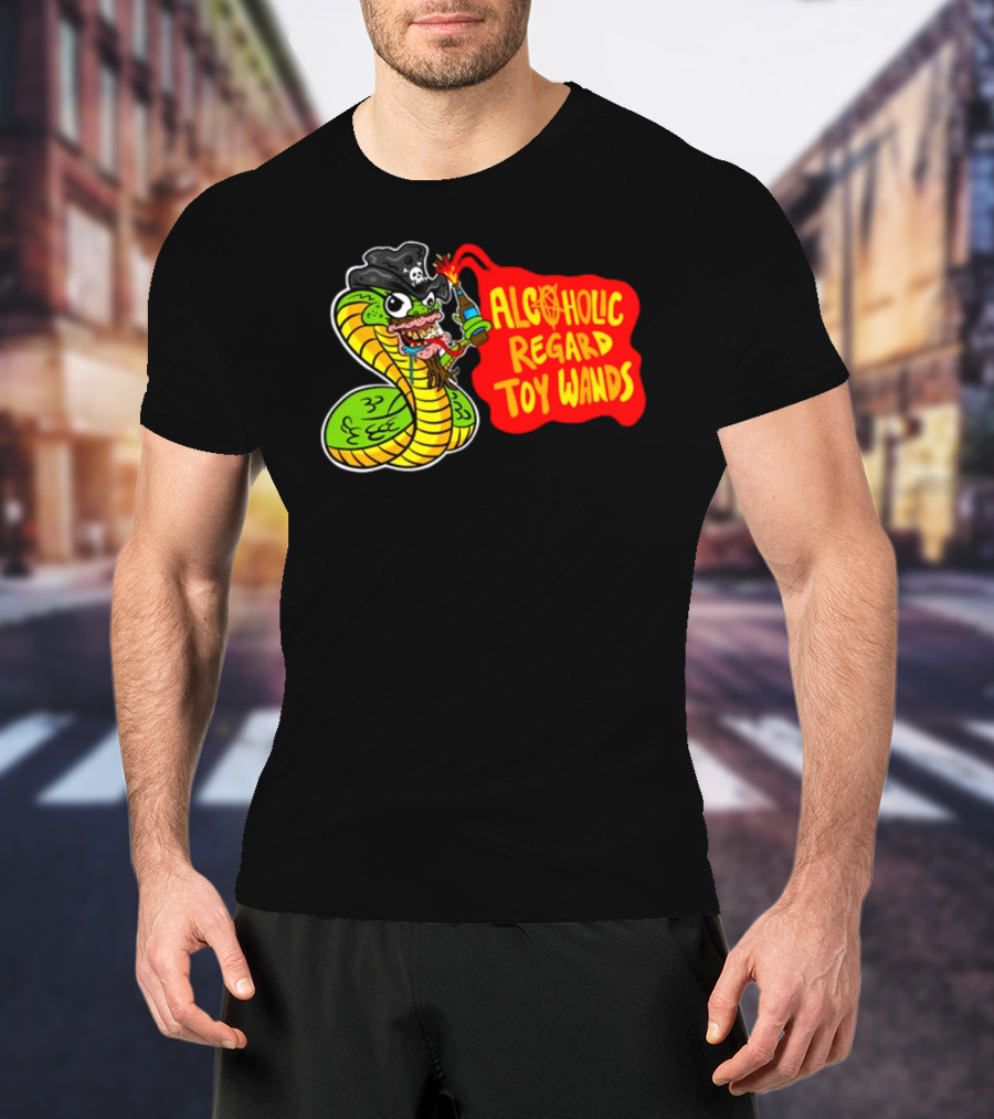 ALCOHOLIC REGARD TOY WANDS Snake Pirate Drinking T-Shirt