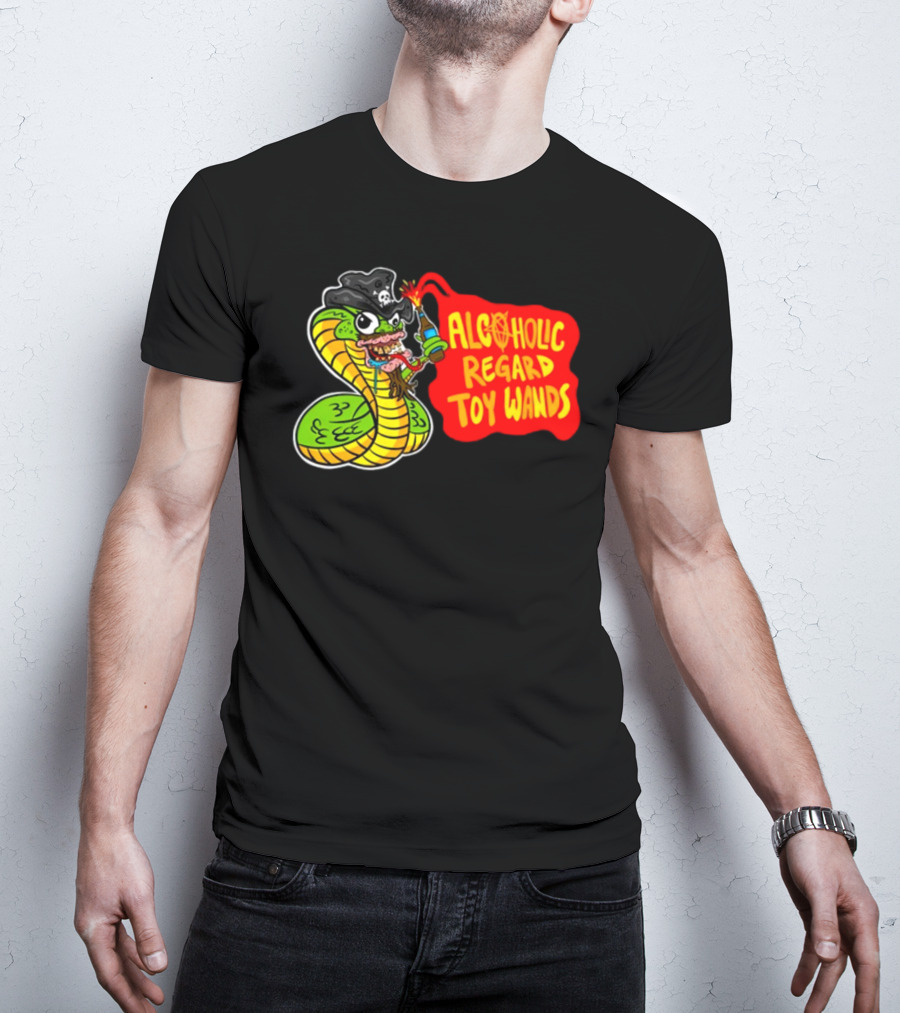 ALCOHOLIC REGARD TOY WANDS Snake Pirate Drinking T-Shirt