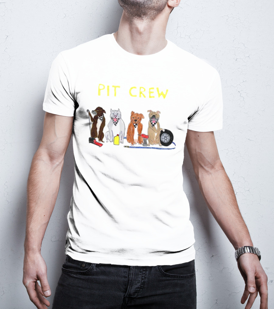 Pit Crew Canine Mechanics With Tools And Tire T-Shirt