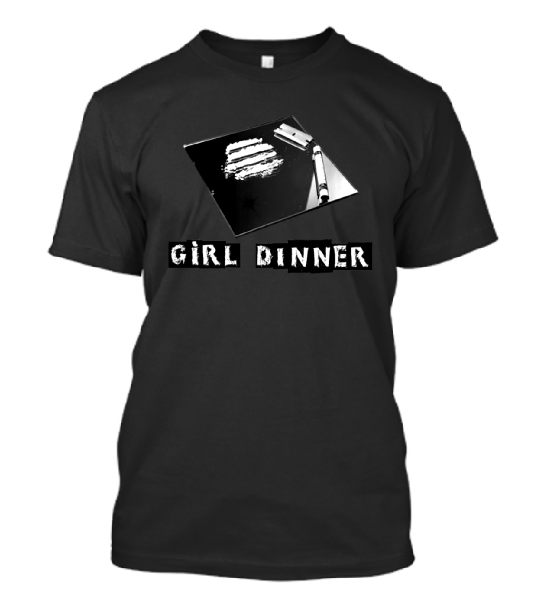 GIRL DINNER Edgy Mirror Concept With Razor And Lines T-Shirt