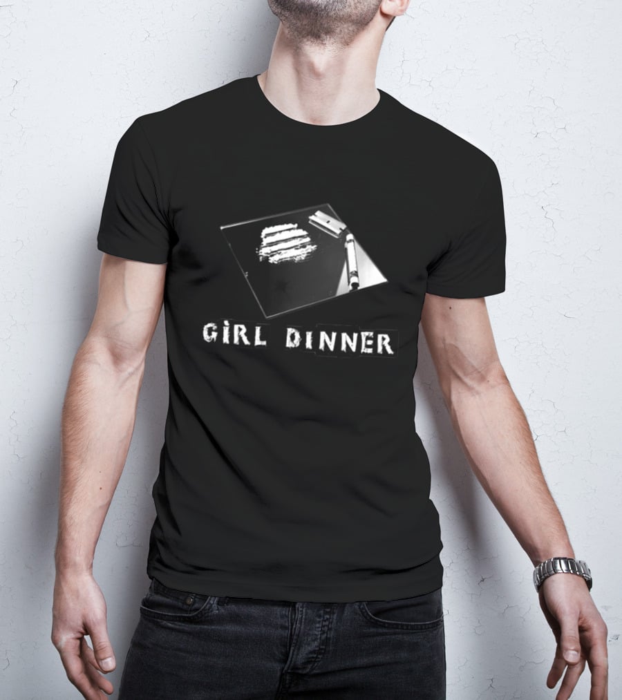 GIRL DINNER Edgy Mirror Concept With Razor And Lines T-Shirt