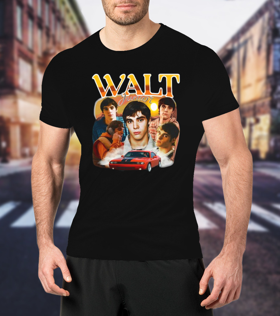 Funnyahhtees Store Walt Junior Collage With Red Car T-Shirt