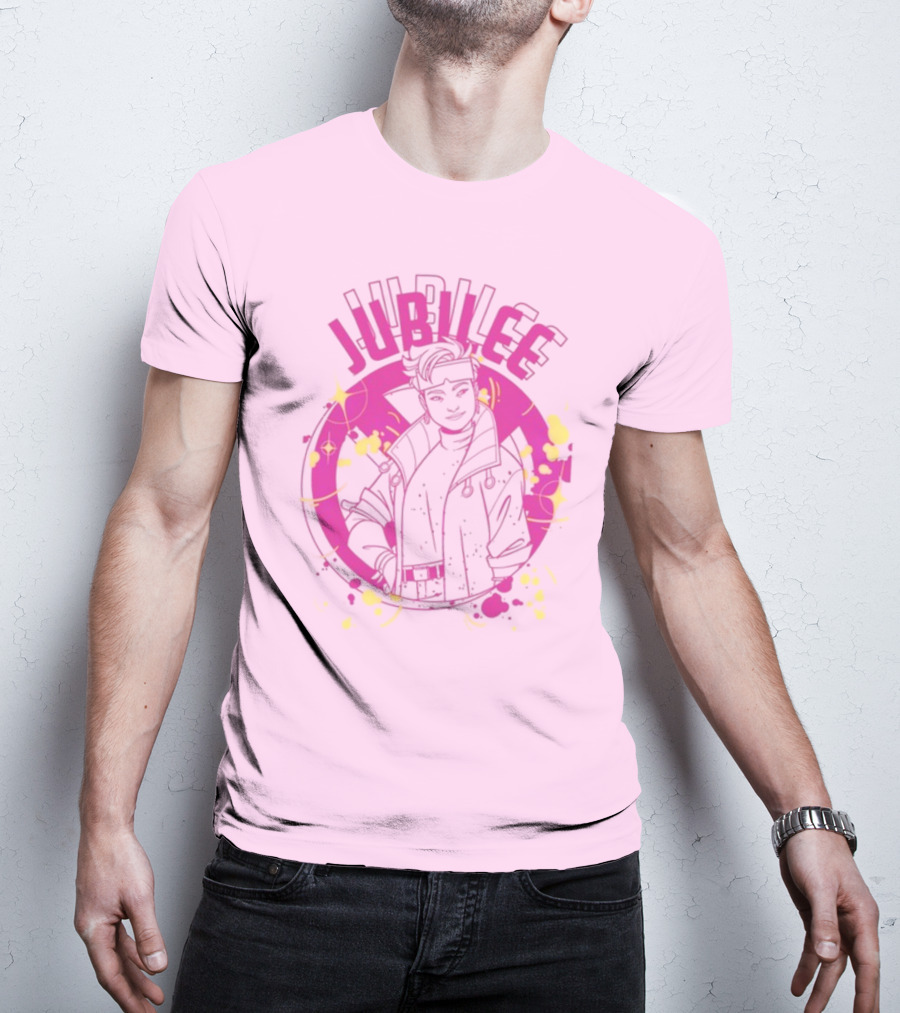 Jubilee X-Men Neon Pink T-Shirt