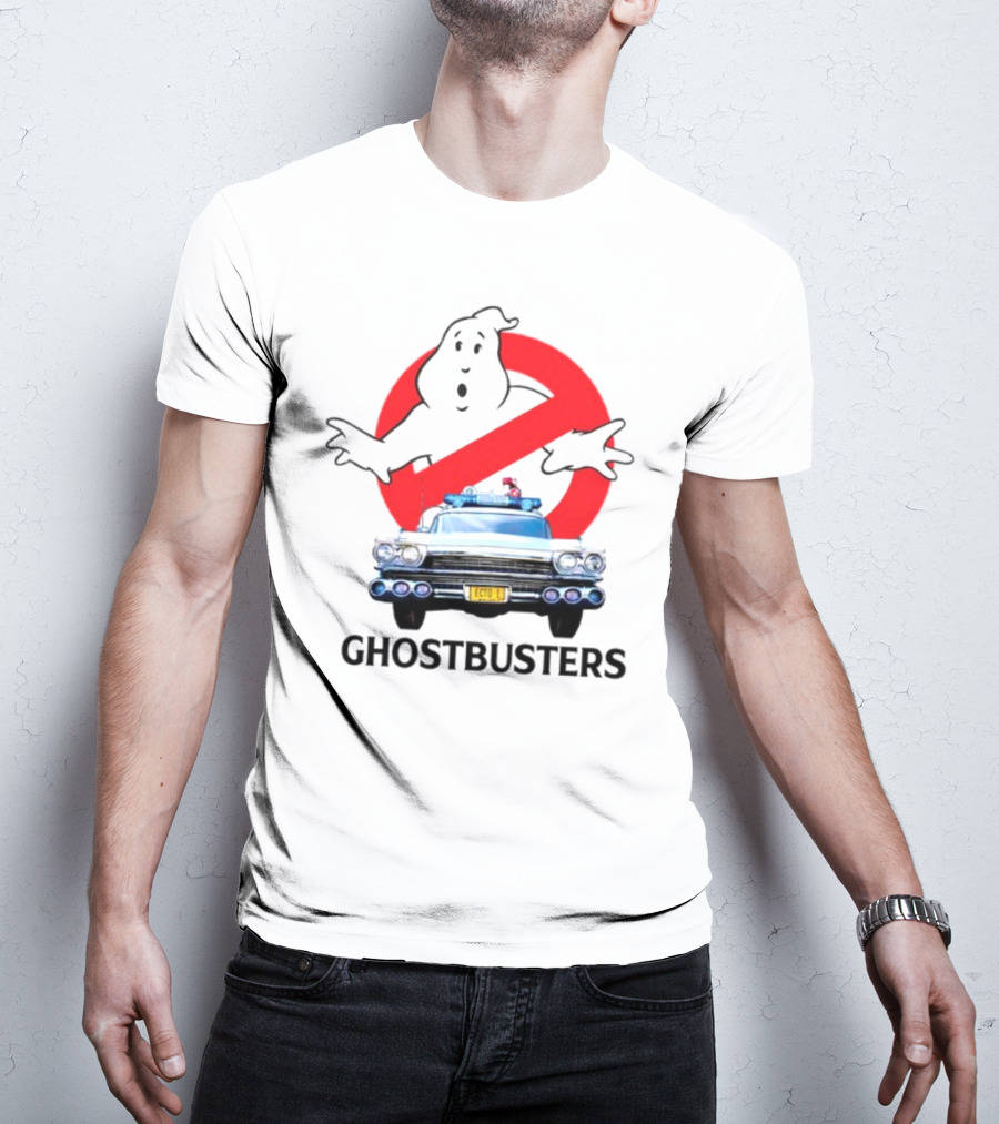 Ghostbusters No Ghost Logo Ecto-1 Car T-Shirt