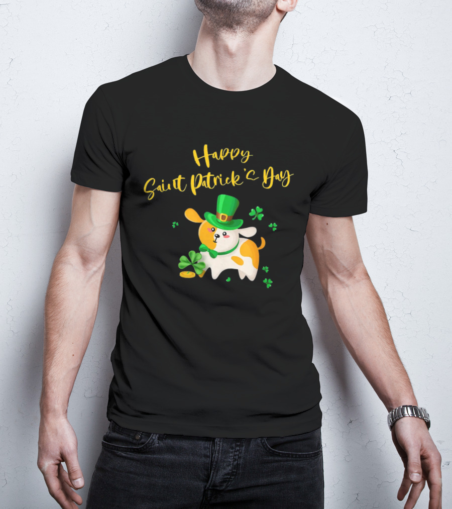 Happy Saint Patrick's Day Cute Kawaii Pug T-Shirt