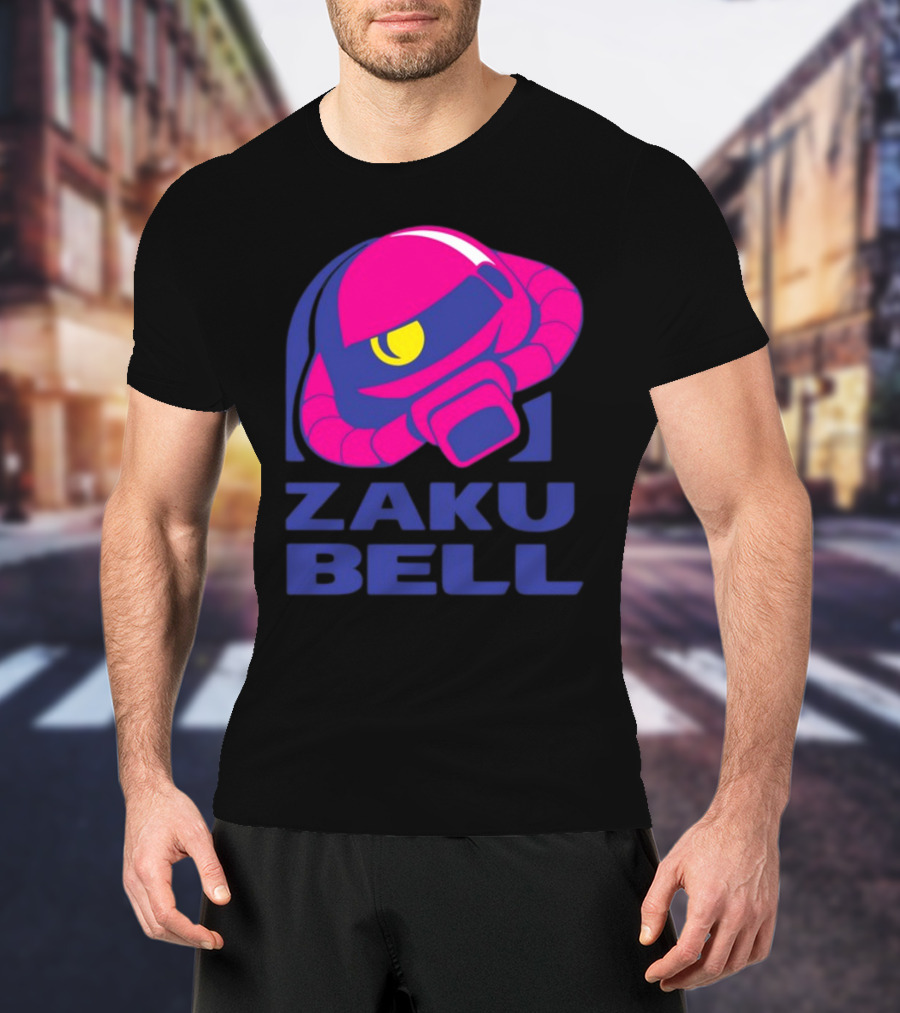 Zaku Bell Mecha Fusion Pink And Blue Helmet T-Shirt