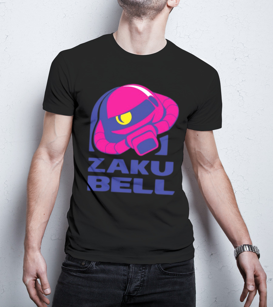 Zaku Bell Mecha Fusion Pink And Blue Helmet T-Shirt