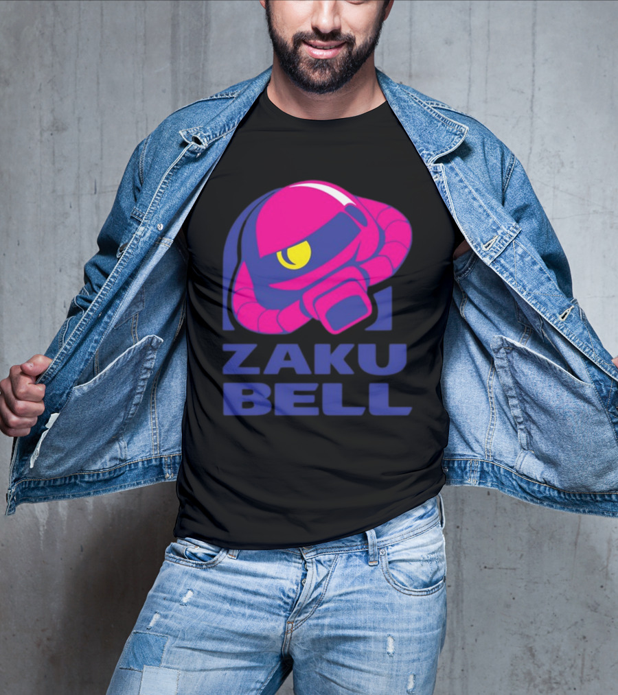 Zaku Bell Mecha Fusion Pink And Blue Helmet T-Shirt
