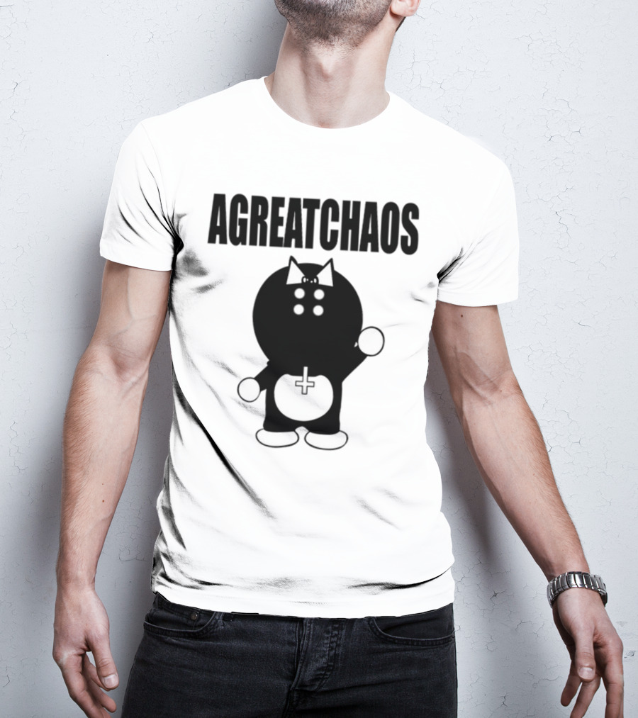 AGREATCHAOS Dark Figure With Bow And Cross T-Shirt