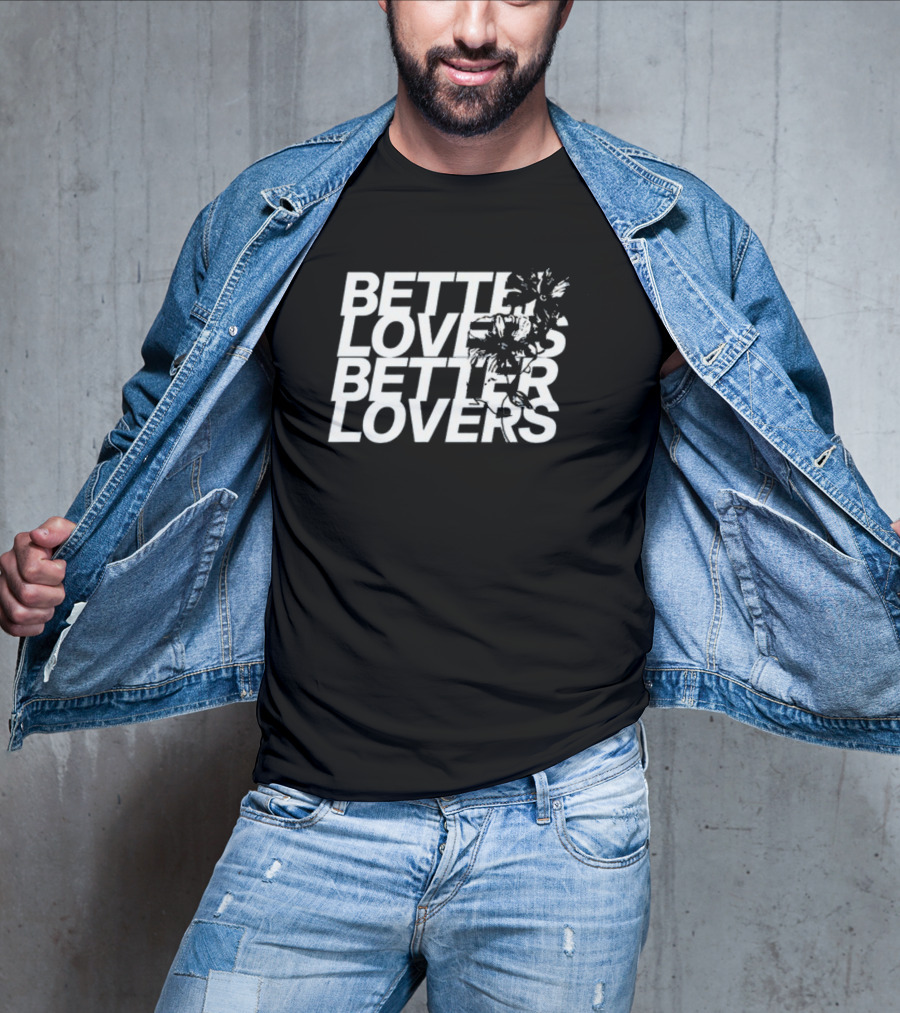 Better Lovers Floral Black Overlay T-Shirt