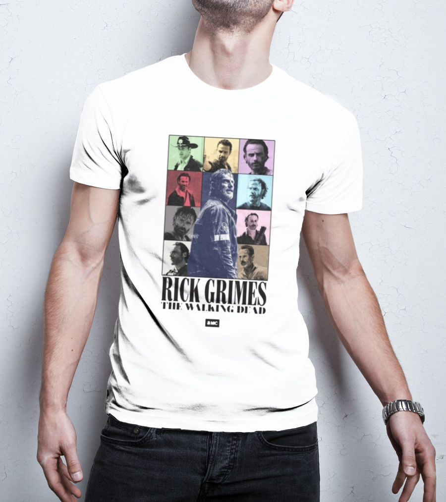 Rick Grimes The Walking Dead AMC Character Collage T-Shirt