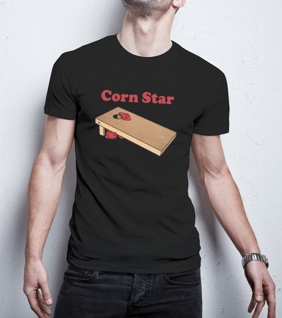 Corn Star Bean Bag Toss Cornhole Game T-Shirt