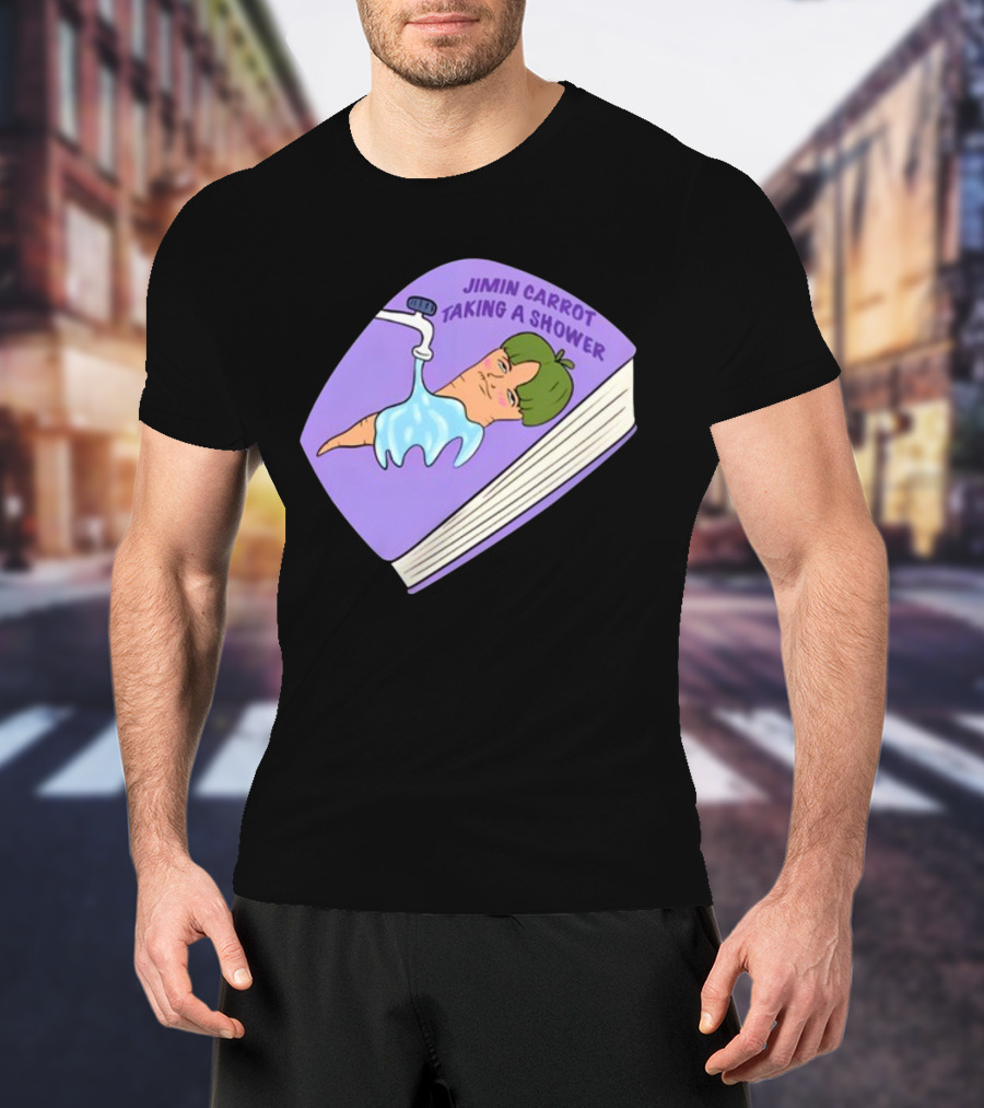 Jimin Carrot Taking A Shower Book T-Shirt