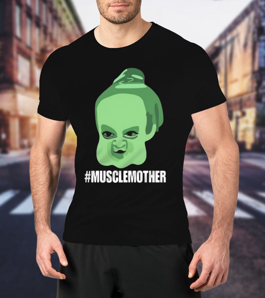 MUSCLEMOTHER Green Head Character T-Shirt