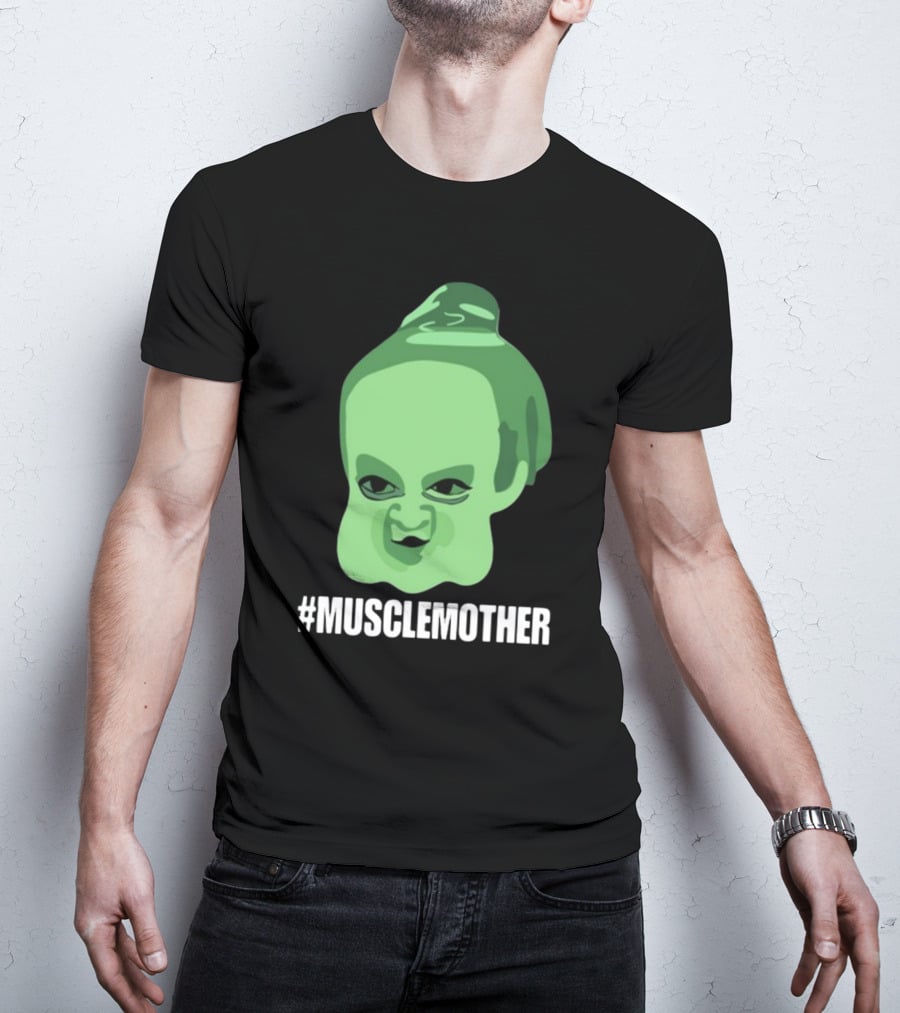 MUSCLEMOTHER Green Head Character T-Shirt