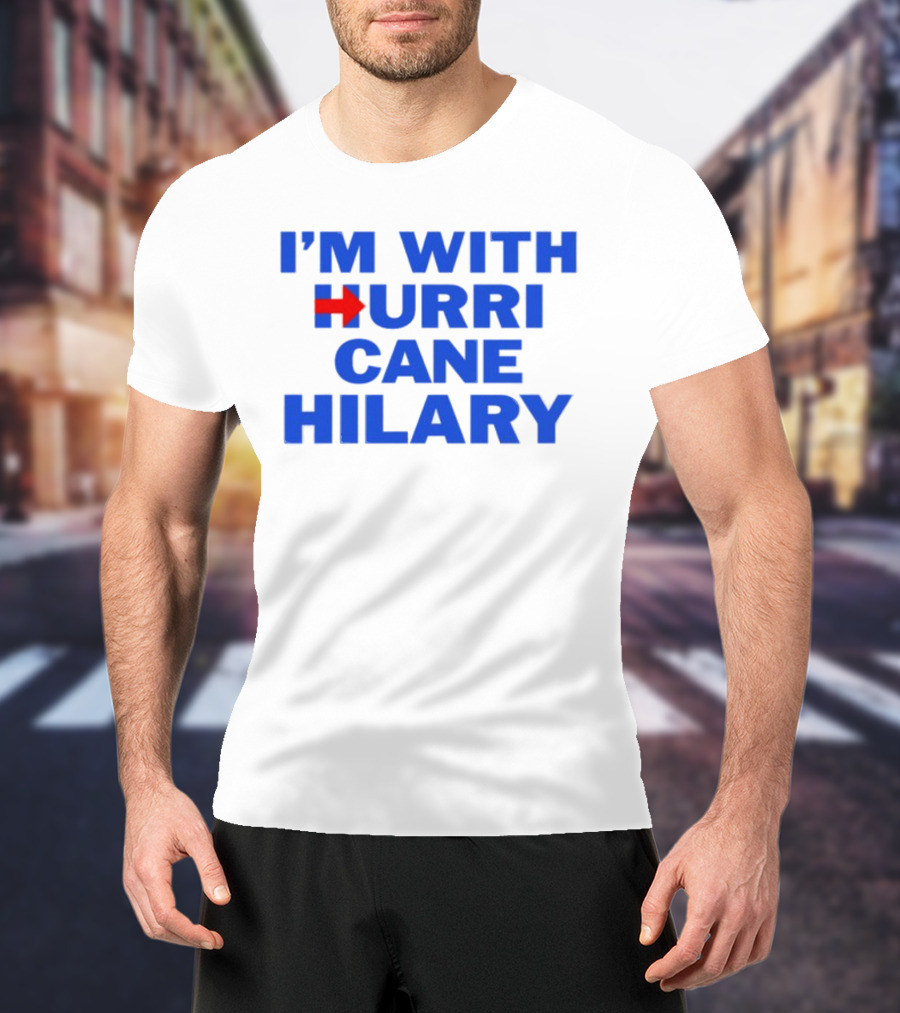 I'm With Hurricane Hilary Arrow Icon T-Shirt