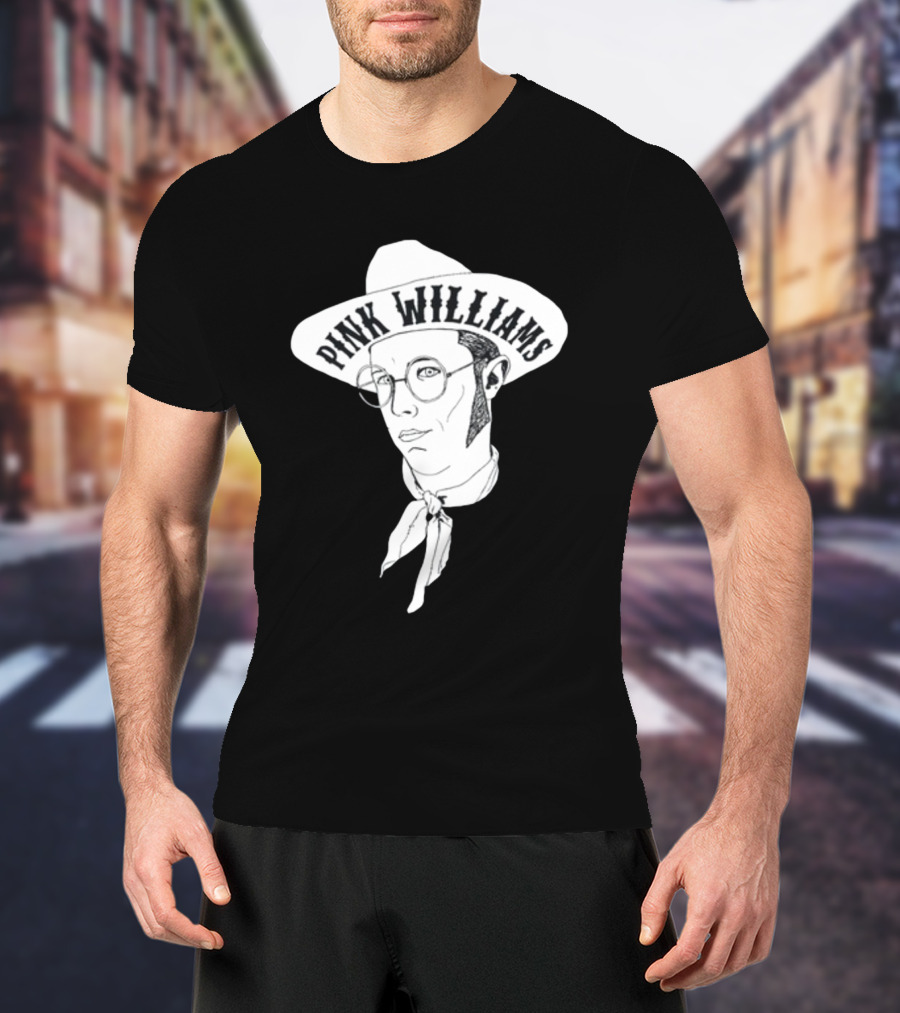 Punkwithacamera Pink Williams Vintage Cowboy Ink Sketch T-Shirt