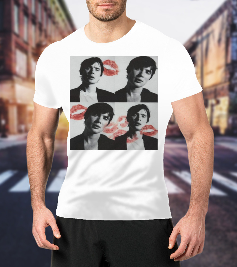 Mustardyardpress Cillian Photobooth Kiss Prints T-Shirt