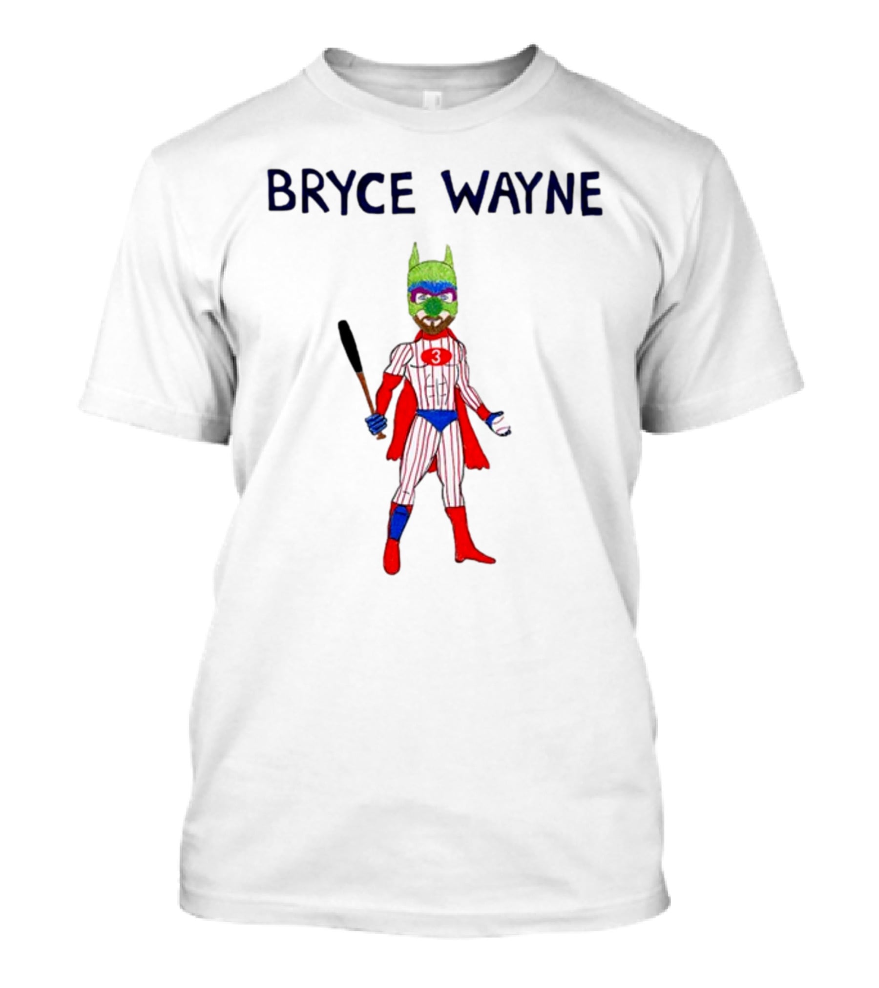 Bryce Wayne Superhero Baseball Player Costume T-Shirt