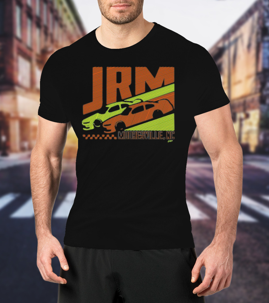 JRM Mooresville NC Neon Blue Racing Cars T-Shirt