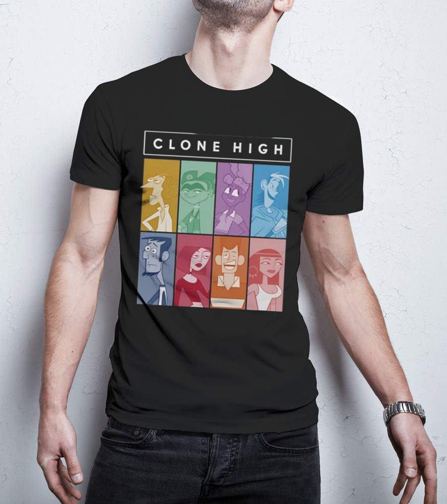 Clone High Character Blocks Cast Montage T-Shirt