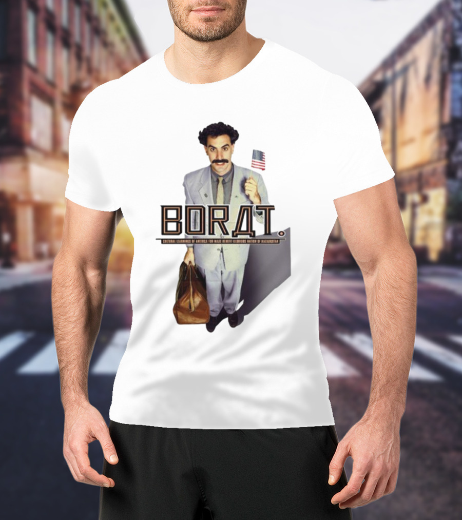 Borat Cultural Learnings Of America For Make Benefit Glorious Nation Of Kazakhstan Flag Suitcase T-Shirt