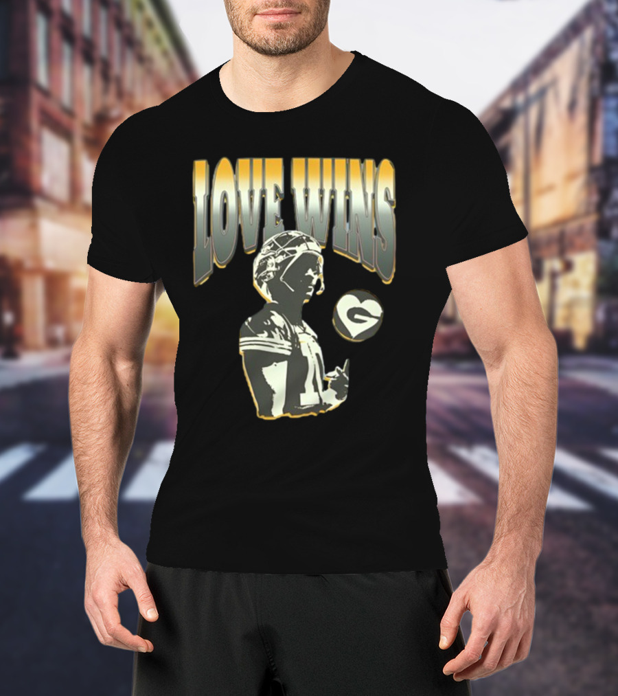 Love Wins Campeche Collective Football Heart Vintage T-Shirt