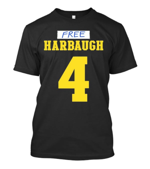 Free Harbaugh 4 J.J. McCarthy Michigan T-Shirt