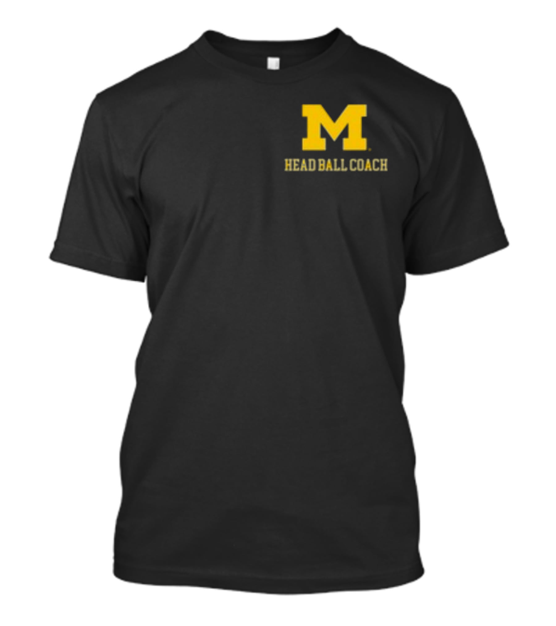 Michigan Football M Head Ball Coach Harbaugh 4 Head Ball Coach T-Shirt