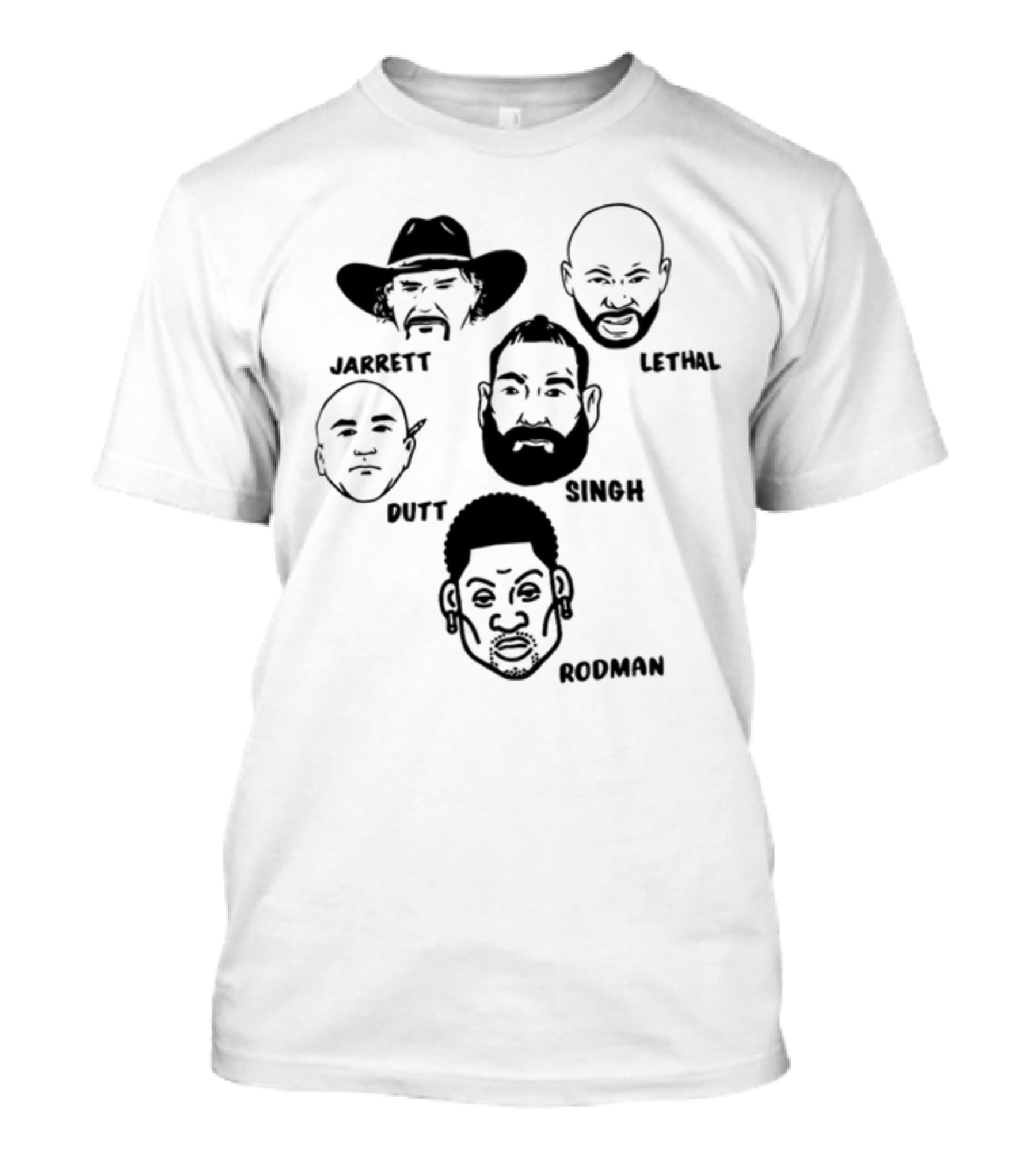 Jarrett Lethal Dutt Singh Rodman Portrait Faces Collection T-Shirt