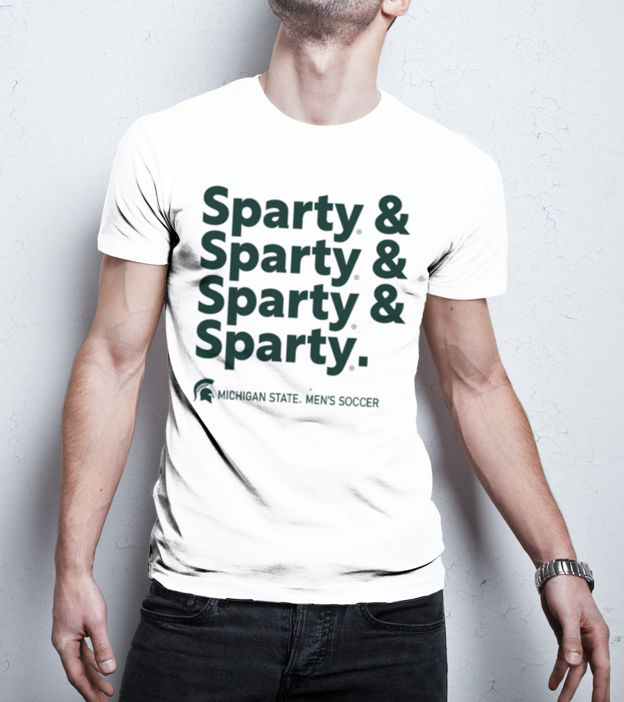 Sparty And Sparty And Sparty And Sparty Michigan State Men's Soccer T-Shirt