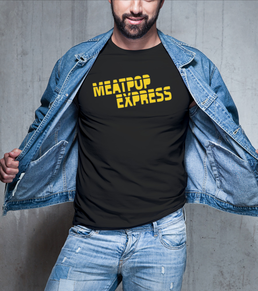 Meatpop Express Bold Yellow Stencil T-Shirt