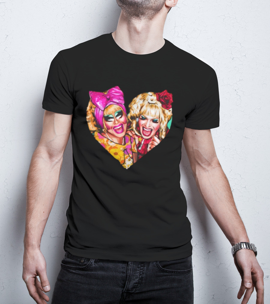 Funny Nordacious Trixie And Katya Heart Shape T-Shirt