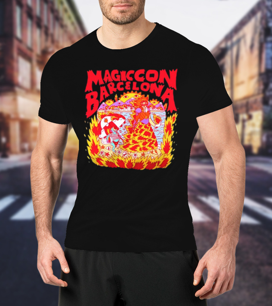 Magiccon Barcelona Vibrant Psychedelic Inferno T-Shirt