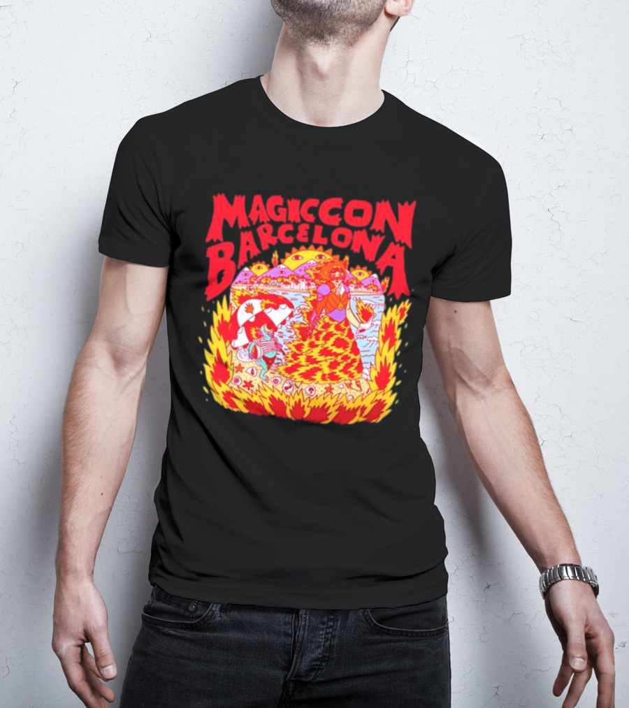 Magiccon Barcelona Vibrant Psychedelic Inferno T-Shirt