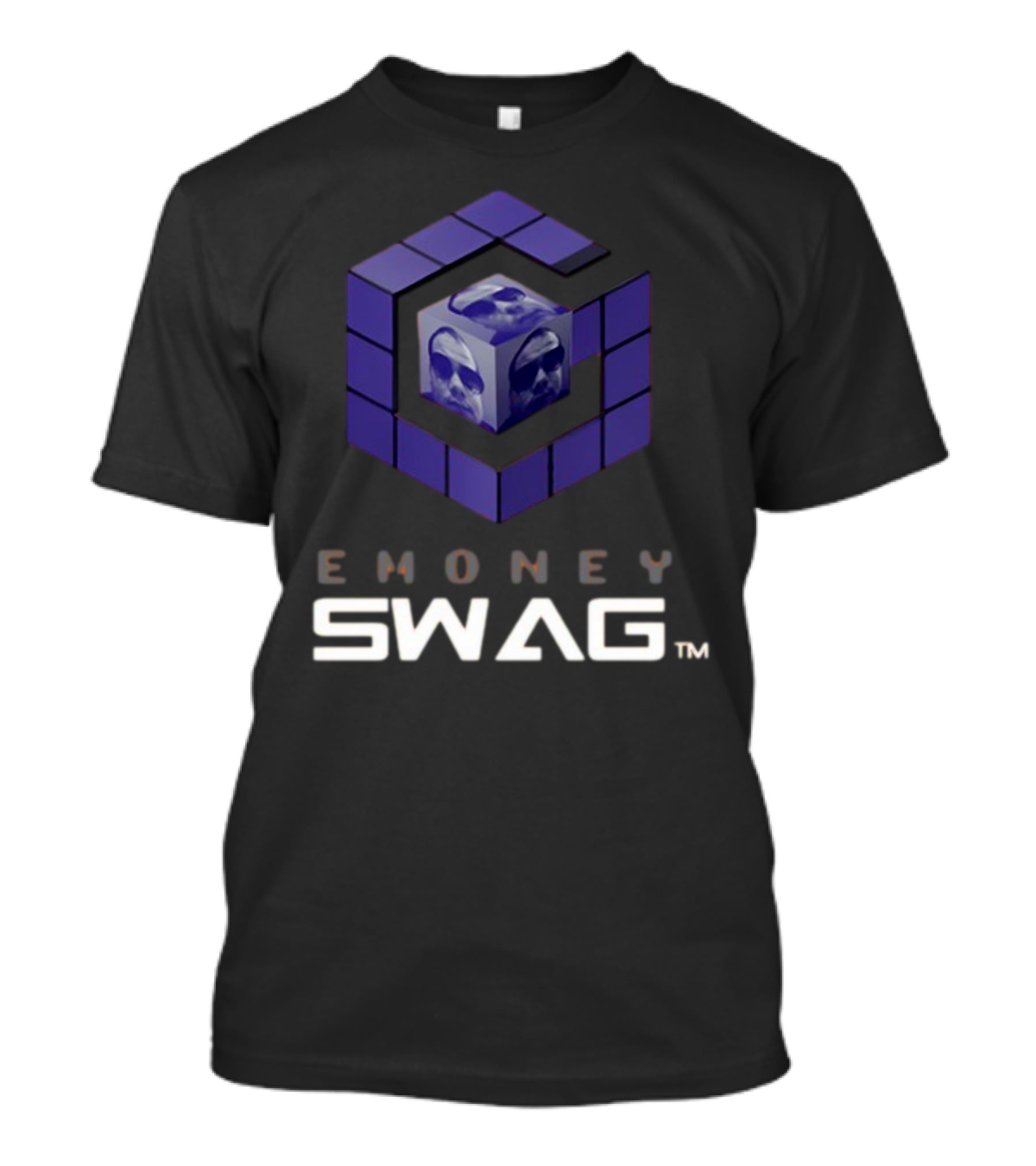 Erobb221 Emoney Swag Cube Design With Purple Blocks T-Shirt